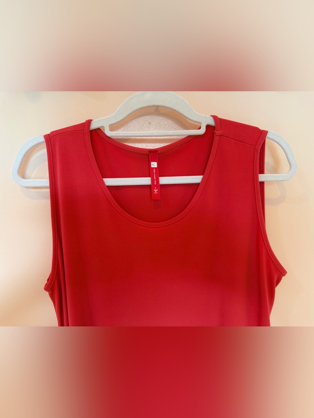 IC COLLECTION Red Sleeveless Tunic - L - Picture 4 of 9